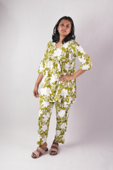 Soft Premium Rayon Maternity Coord Set | Abstract Print | Feeding Compatible & Comfortable